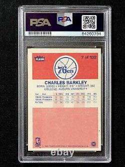Signé 1986-87 Fleer Charles Barkley Autograph Rookie Card Psa/dna Coa Auto Rc