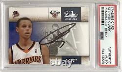 Stephen Curry #30 Warriors Signé 2009 Panini Studio Rookie Card Psa/dna Auto