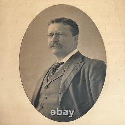 Theodore Roosevelt Portrait Photographique De Psa/adn Signé En Tant Que Président Autograph