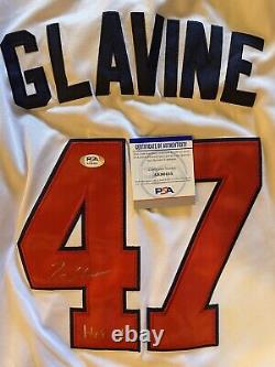 Tom Glavine Autographié/signé Atlanta Braves Mlb Jersey Psa/dna Authentifié