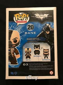 Tom Hardy Autographiée Bane Funko Pop Retraité Rare Proof Exacte Batman Psa / Adn