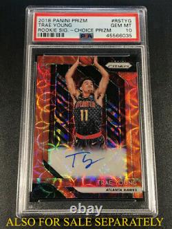 Trae Young 2018 Panini Stainless Stars Gold Rookie Rc /10 Psa/dna 10 Auto