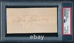 Tris Speaker HOF Carte Découpée 5x2.5 Autographiée Cleveland Indians PSA/DNA 182128