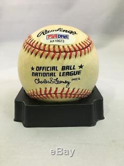 Vintage Harold Pee Wee Reese Nom Complet Signé Autographié Nl Baseball Psa Dna