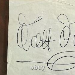 Walt Disney Psa/dna Autograph Album Page Signée Excellente Provenance