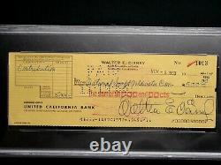 Walt Disney Psa /dna Certifié Authentique Signé Autographié 1963 Check Rare! Menthe