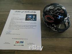 Walter Payton Autographe Signé Chicago Bears Mini Casque Avecpsa Dna Coa