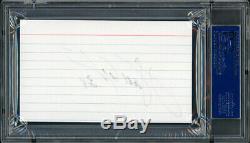 Walter Payton Autographié Signé 3x5 Card Index Chicago Bears Psa / Adn 64589