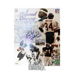Walter Payton Sweetness 16726 Autographied Chicago Bears 8x10 Photo Psa/adn Loa