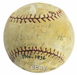 Yankees Babe Ruth Authentique Baseball Autographié Psa / Adn # X04919