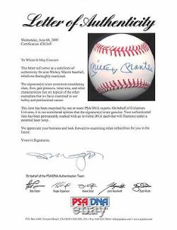 Yankees Mickey Mantle Authentic Signé Bobby Brown Oal Baseball Psa / Dna #c81145
